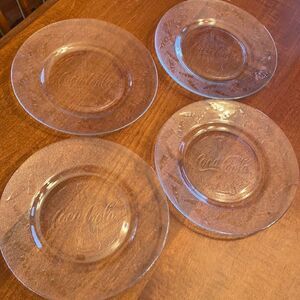 Four collectible Coca-Cola Appetizer Plates
